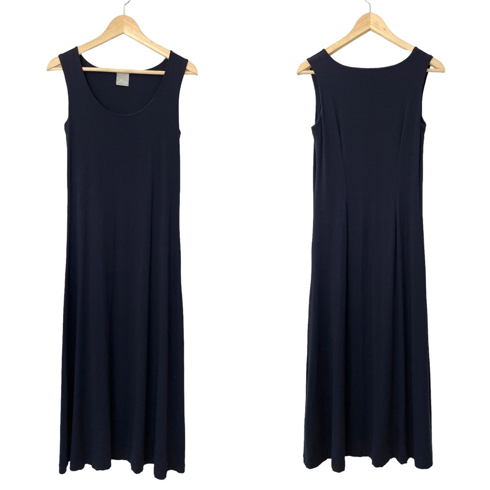 Poetry Knit Midi Maxi Dress Size 10 UK Minimalist Casual Stretch